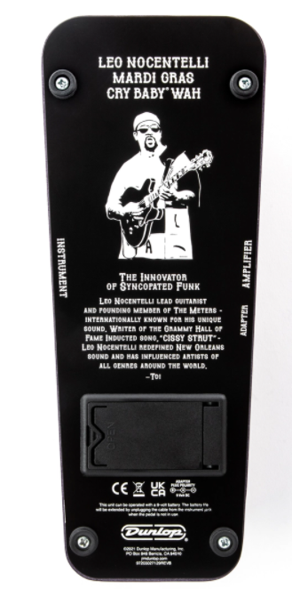 Dunlop Ln95 Cry Baby Leo Nocentelli Mardi Gras Signature Wah pédale