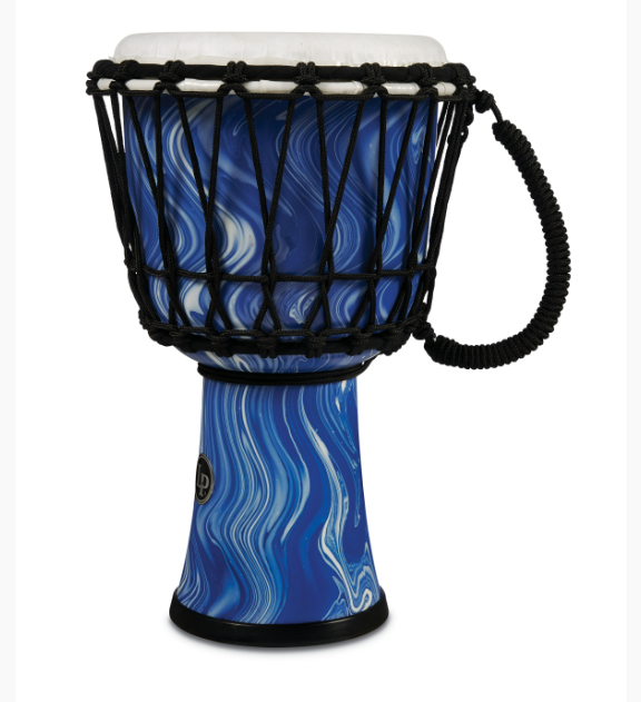 Latin Percussion LP1607BM World Rope Circle Djembe - 7" (Blue Marble)