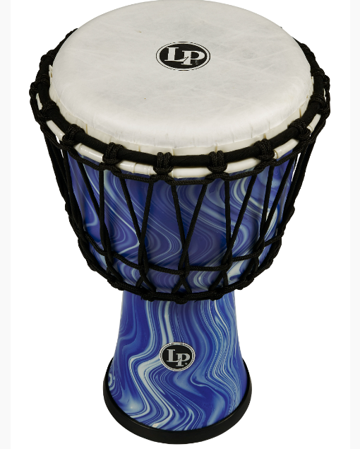 Latin Percussion LP1607BM World Rope Circle Djembe - 7" (Blue Marble)