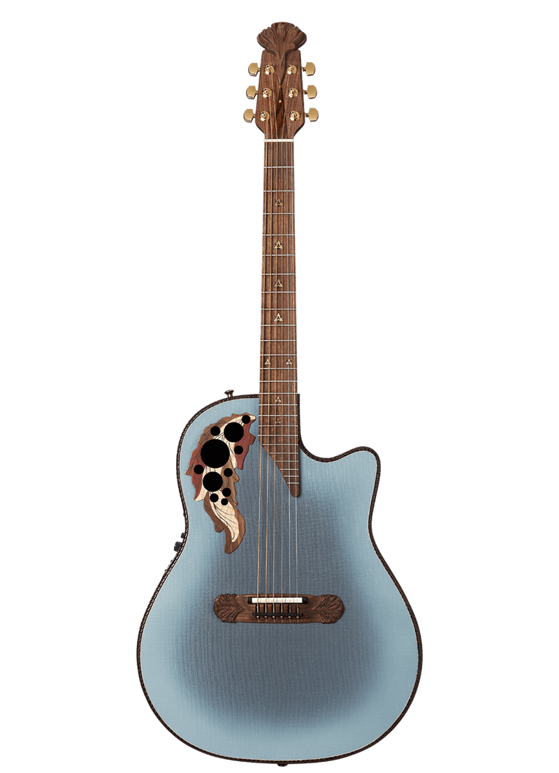 Ovation Adamas 2087GT-8 - Deep Contour Body Cutaway Acoustic-Electric Guitar - Reverse Blue Burst