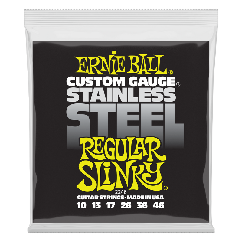 Ernie Ball 2246EB Stainless Steel Slinky Guitar Strings - Regular .010-.046