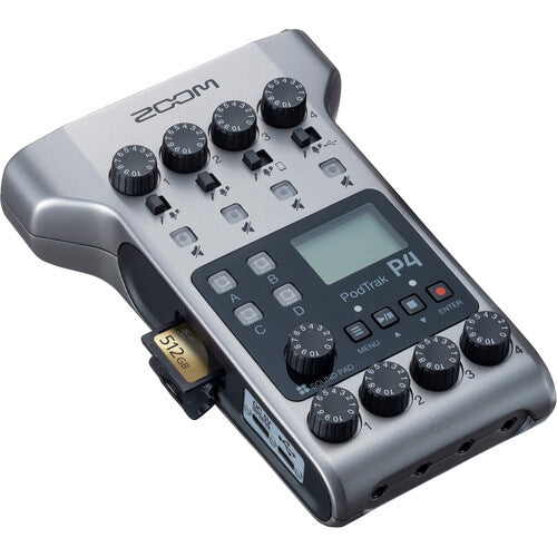 Zoom PODTRAK P4 Portable Multitrack Podcast Recorder