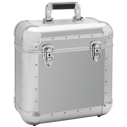 Reloop 60 Record Case Silver Case Holding Up To 60 Records - Red One Music