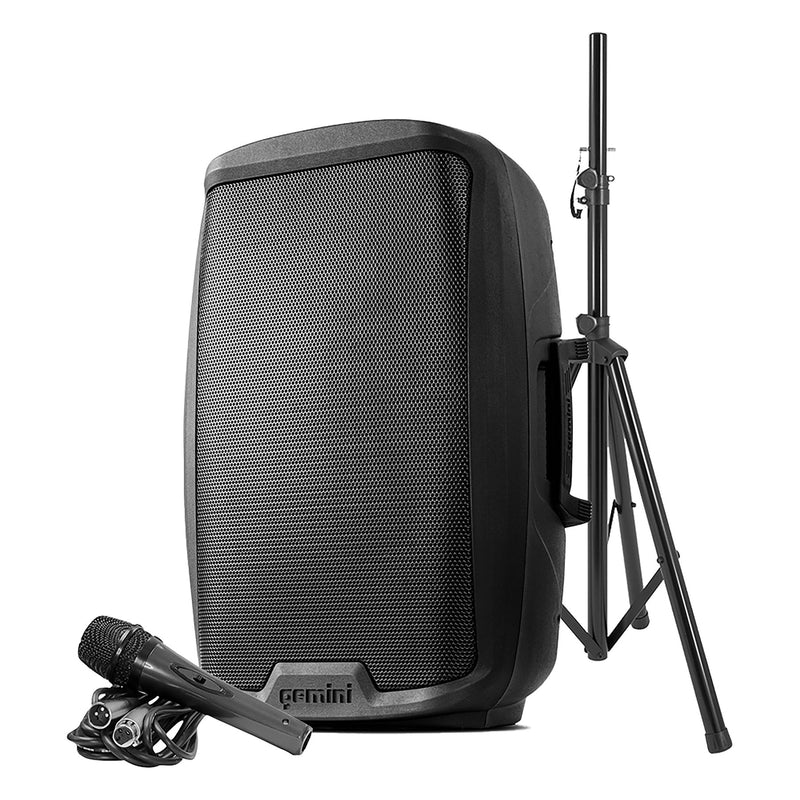 Gemini AS-2115BT-PK 2000 Watt Active Bluetooth Loudspeaker w/Stand - 15"