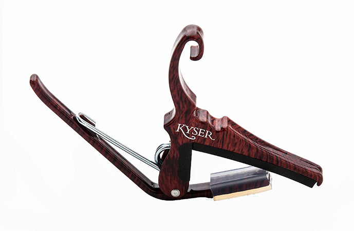 Kyser KG6RWA Capodastre pour guitare acoustique à changement rapide - Palissandre