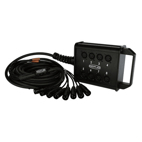 Digiflex He8-0-25 Neutrik Rean Connectors Black Connectors With Gold Contacts - Red One Music