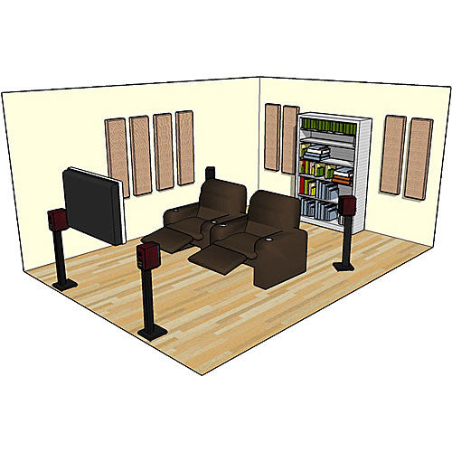Primacoustic CONTROL COLUMN Panneau 12" x 48" x 2", bord biseauté - Noir, paquet de 12