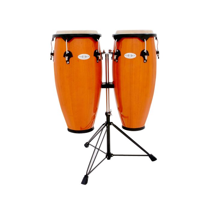 Toca 2300AMB Synergy Series Wood Conga Set with Stand - Amber