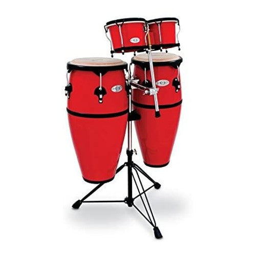 Toca 2300FRD-K Synergy Series Fiberglass Conga & Bongo Set with Stand - Red