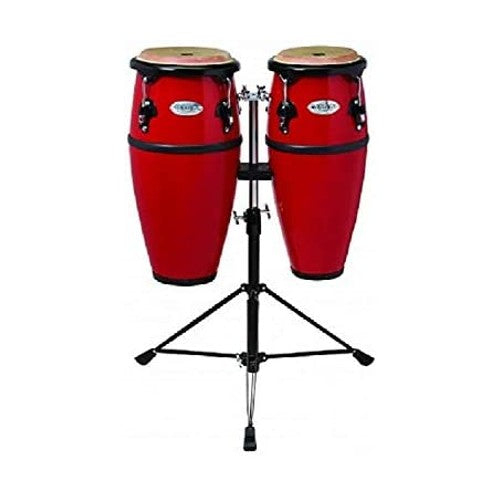 Toca 2300FRD Synergy Series Fiberglass Conga Set with Stand - Red