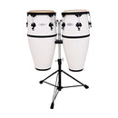 Toca 2300FWH Synergy Series Ensemble de congas en fibre de verre avec support - Blanc