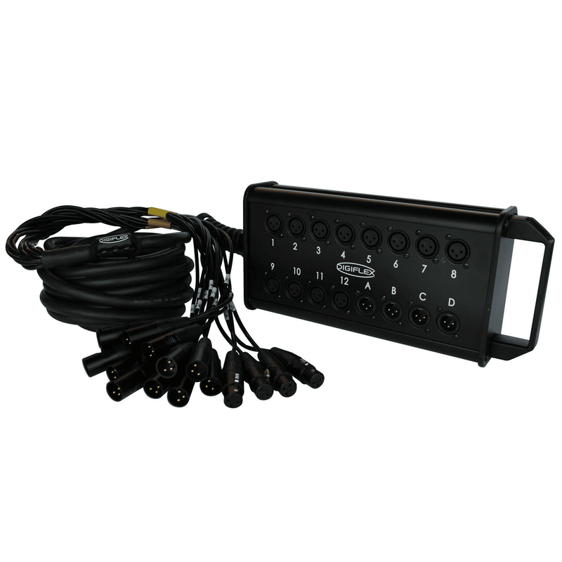 Digiflex He12-4X-100 Neutrik Rean Connectors Black Connectors With Gold Contacts - Red One Music
