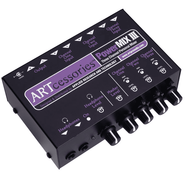 Art Pwrmix-3 3-Channel Stereo Mini Mixer - Red One Music