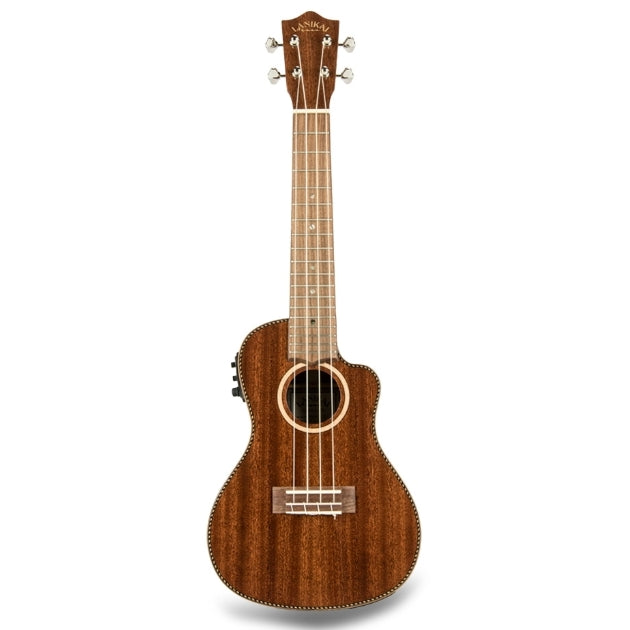 Lanikai MAS-CEC All Solid Mahogany Concert Ukulele w/ Cutaway & Electronics