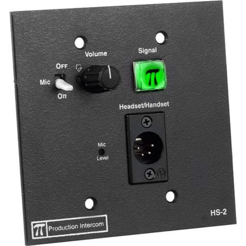 Pro Intercom HS2 Headset Station - Wall Mount Single-Circuit