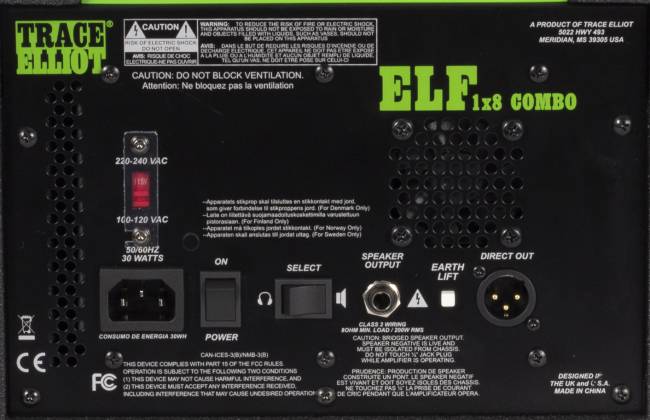 TRACE ELLIOT ELF 1x8 Combo Bass Amplifier