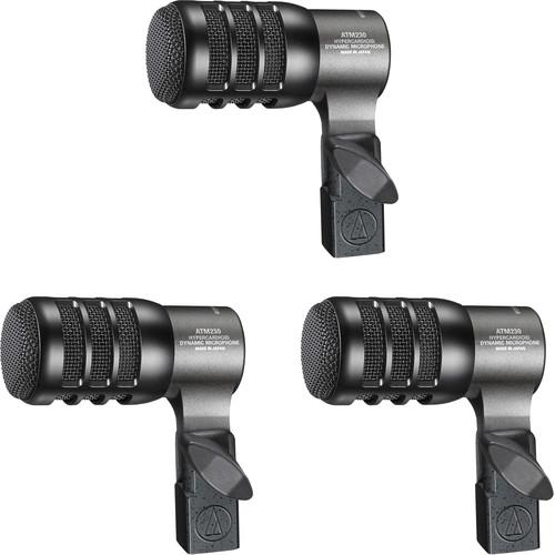 Audio Technica Atm 230Pk Hypercardioid Dynamic Instrument Microphone 3-Pack - Red One Music