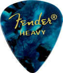 Fender Médiator de guitare 351 Shape Classic Celluloid 1 Gross – Ocean Turquoise – Lourd, 144 pièces
