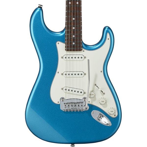 G&L FULLERTON DELUXE LEGACY Lake Placid Blue avec touche en palissandre des Caraïbes