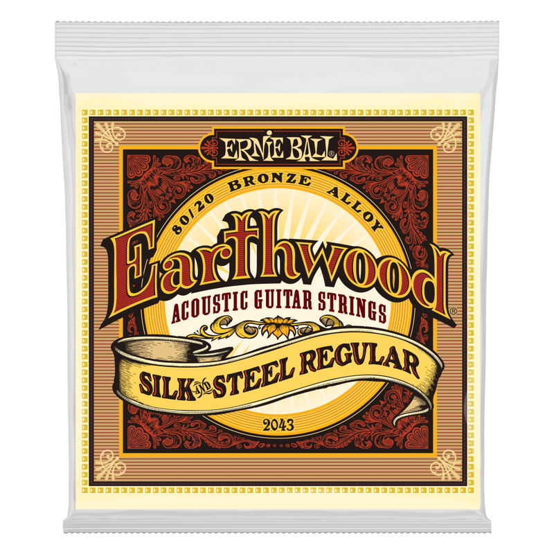 Ernie Ball 2043EB Earthwood Silk & Steel 80/20 Bronze Acoustic Strings 13-56