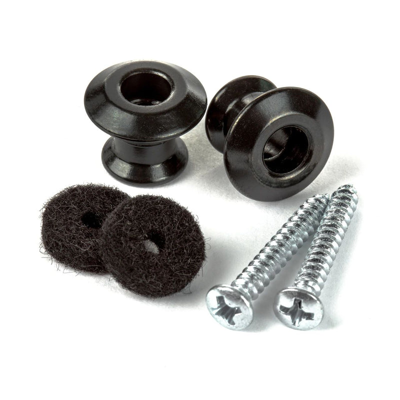 Dunlop 2PSLS033BK STRAPLOK® Dual Design Strap Button Set - Black
