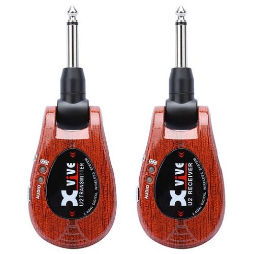 Xvive U2 Wood Rechargeable 24Ghz Wireless Guitar System - Red One Music