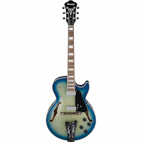 Ibanez GB10EM-JBB George Benson Signature W/Case-Jet Blue Burst - Red One Music