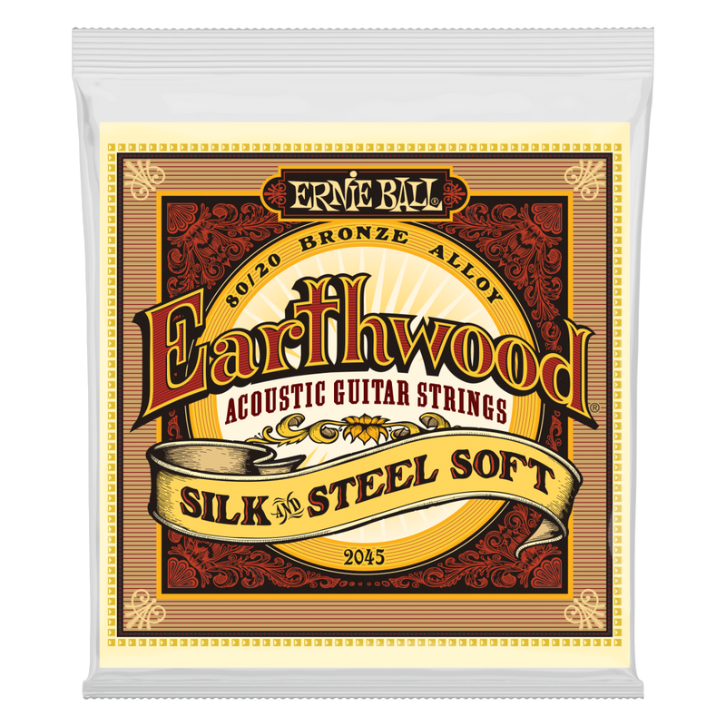 Ernie Ball 2045EB Earthwood Silk & Steel 80/20 Bronze Acoustic Strings 11-52
