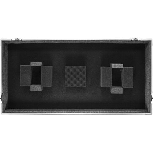 Odyssey FZ12CDJWXD2 - Extra-Deep Coffin Flight Case for 12" DJ Mixer & Two Large-Format Media Players - Black & Silver