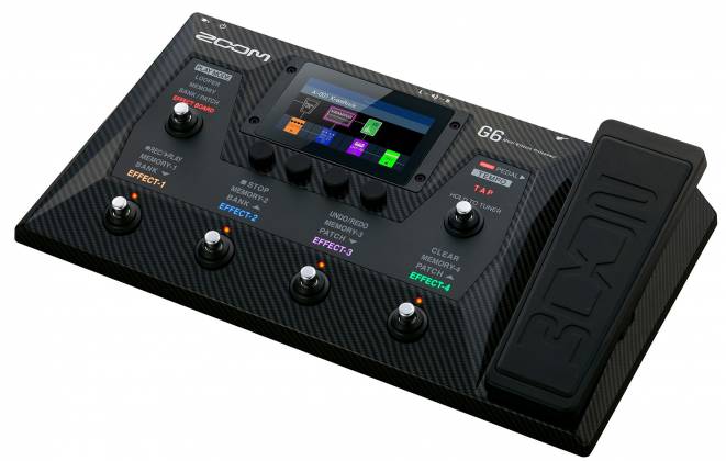 Processeur multi-effets pour guitare Zoom G6 avec pédale d'expression