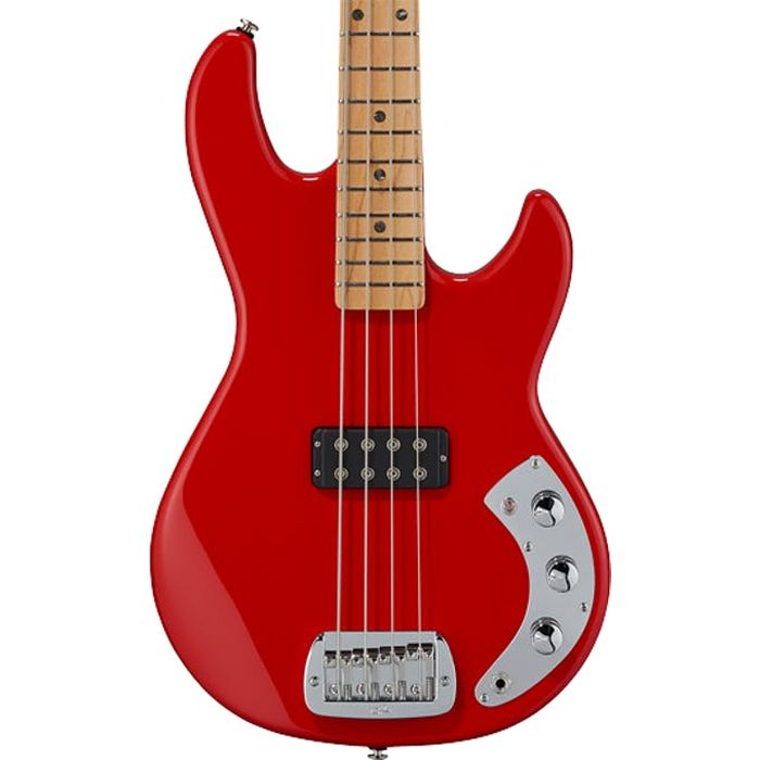 G&L CLF RESEARCH L-1000 - Electric Bass with MFD Humbucker - Rally Red