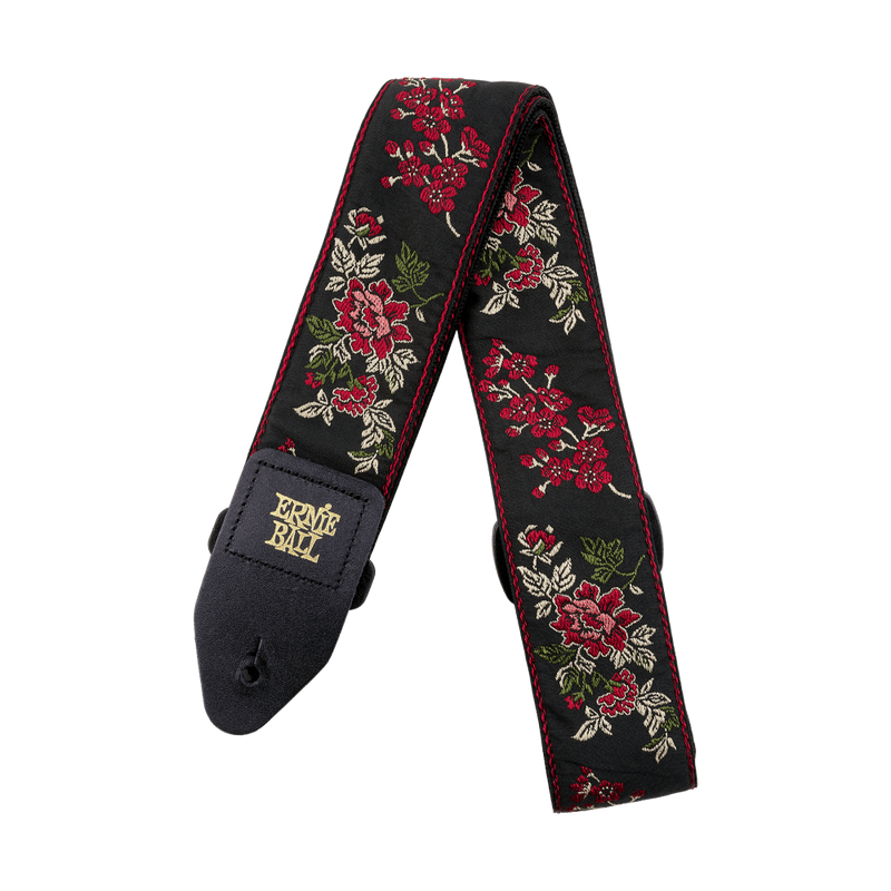 Ernie Ball 4142EB Red Rose Jacquard Guitar Strap