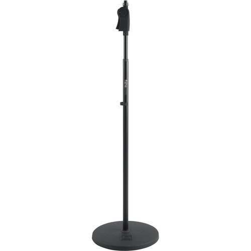 Gator Frameworks GFW-MIC-1201 Deluxe 12" Roundbase Mic Stand with Deluxe One-Handed Clutch