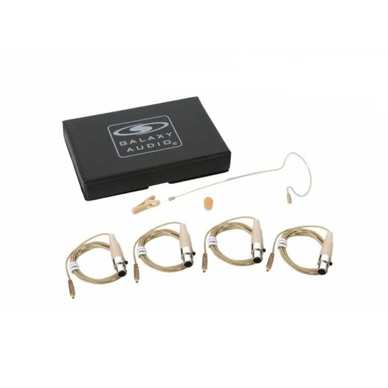 Galaxy Audio ESM8-OBG-4GAL Single Ear Omni-Directional Earset Microphone with 4 Cables for Galaxy Audio/AKG