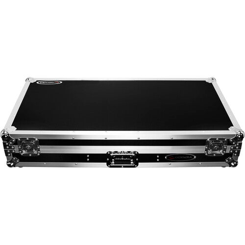 Odyssey FZ12CDJWXD2 - Extra-Deep Coffin Flight Case for 12" DJ Mixer & Two Large-Format Media Players - Black & Silver