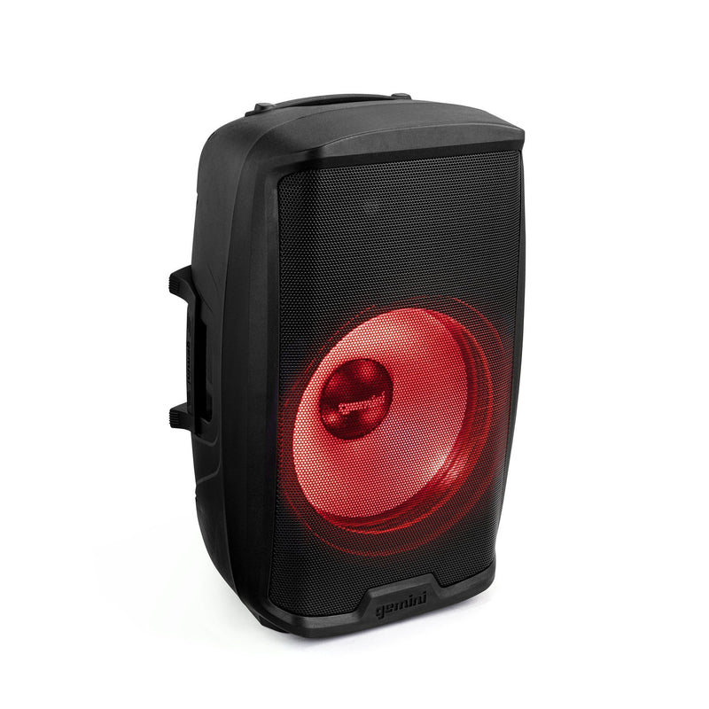Gemini AS-2115BT-LT-PK 2000 Watt Active Multi-LED Bluetooth Loudspeaker - 15"