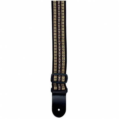 Profile PGS620-1 2” Jacquard Weave Nylon Guitar Strap-Red & Yellow Edging Pattern