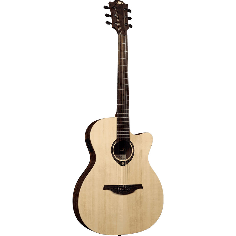 Lag Guitars T270ASCE Tramontane 270 Slimline Auditorium Cutaway Guitare électrique acoustique - Naturel