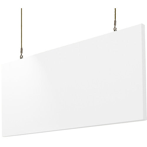 Primacoustic SATURNA Déflecteur suspendu avec ancrages tire-bouchon, 24" x 48" x 1,5" - Blanc, paquet de 2 