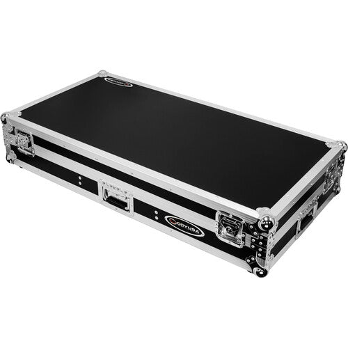 Odyssey FZ12CDJWXD2 - Extra-Deep Coffin Flight Case for 12" DJ Mixer & Two Large-Format Media Players - Black & Silver