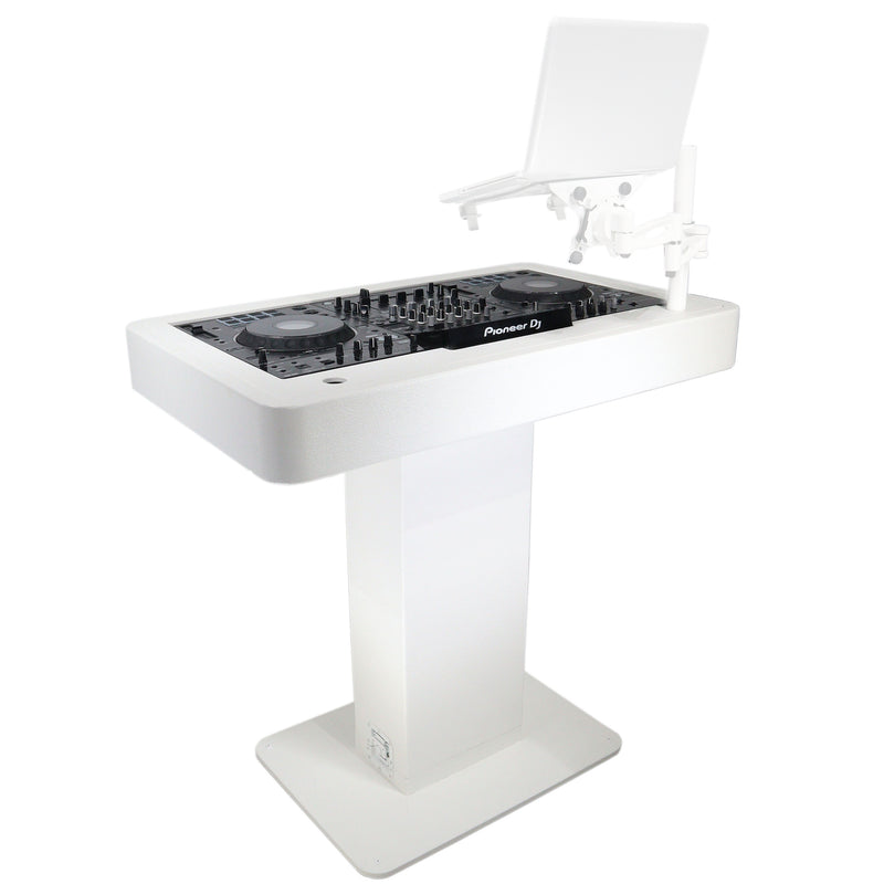 ProX XZF-DJCTWCASE Control Tower DJ Podium Stand Travel Case for Pioneer XDJ-XZ, DDJ-1000 SRT, DDJ-SZ2, and DDJ SX-3 - White