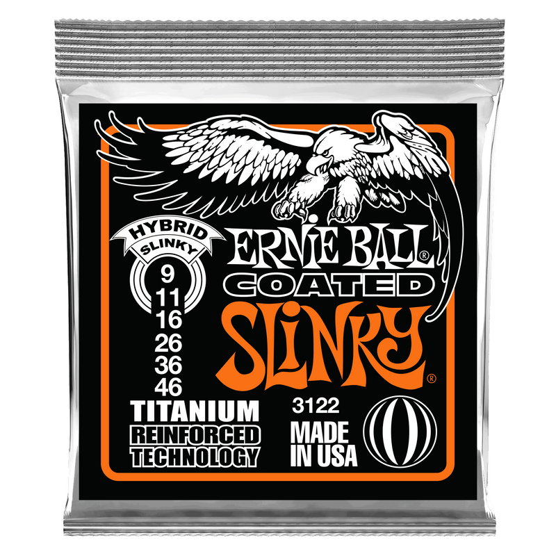 Ernie Ball 3122EB Coated Electric Titanium Hybrid Slinky - 9-46