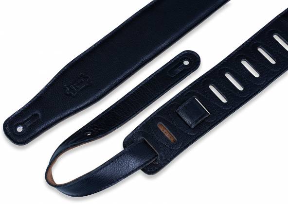 Levy's M26GF Garment Leather Guitar Strap - 2 1/2" (Black)
