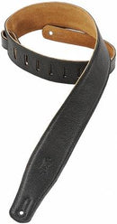 Levy's M26GF Garment Leather Guitar Strap - 2 1/2" (Black)