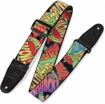 Levy's MPD2-036 Polyester Sublimation-Printed Guitar Strap - 2" (Comic Design)