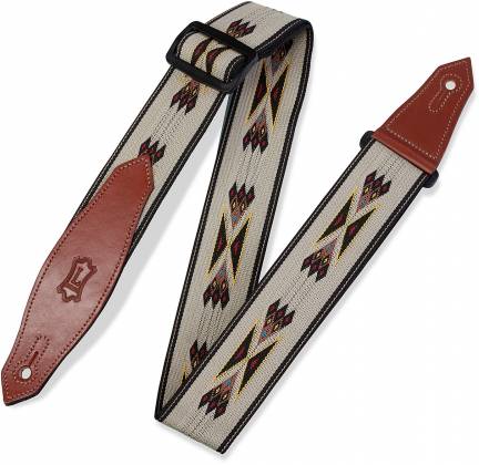 Levy's MSSN80-TAN 2" Polypropylene/Jacquard Weave Guitar Strap Adjustable To 62" (Tan)