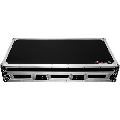 Odyssey FZ12CDJWXD2 - Extra-Deep Coffin Flight Case for 12" DJ Mixer & Two Large-Format Media Players - Black & Silver