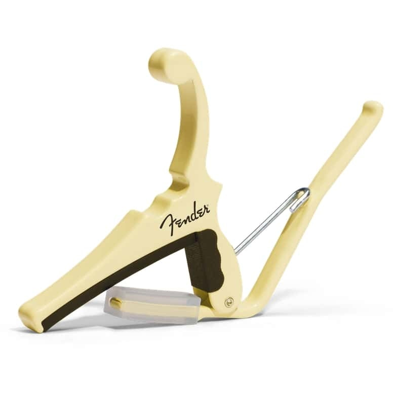Kyser KGEFOWA Capodastre pour guitare électrique à changement rapide - Fender Olympic White 