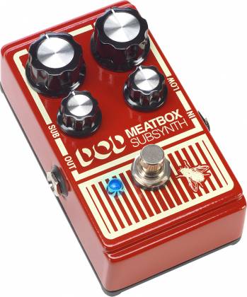 Pédale de sous-synth DOD MEATBOX avec commandes d'octave, de sortie, de sous-harmoniques et de basse fréquence