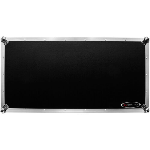 Odyssey FZ12CDJWXD2 - Extra-Deep Coffin Flight Case for 12" DJ Mixer & Two Large-Format Media Players - Black & Silver